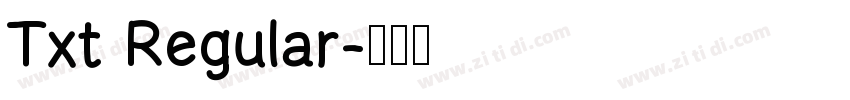 Txt Regular字体转换